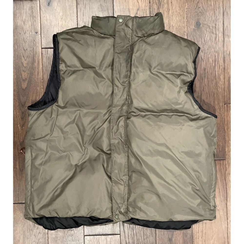 LL Bean Insulated Goose Down Puffer‎ Vest Mens XLarge Regular Black Reversible